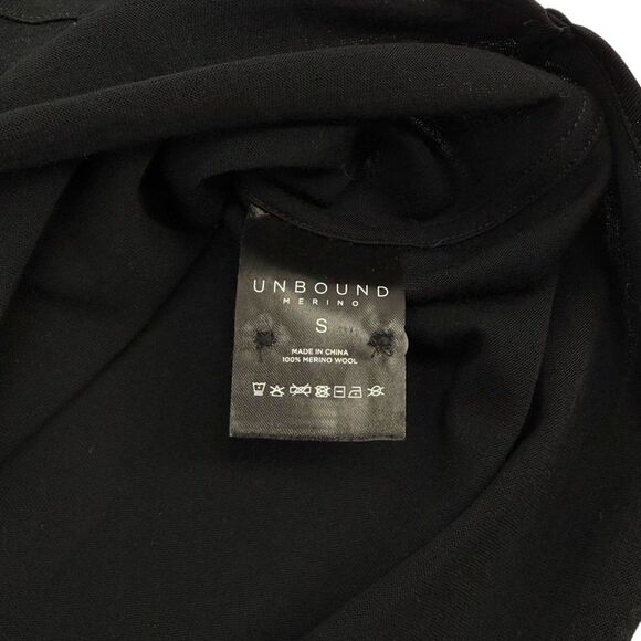 Unbound Merino Men's Long Sleeve Button Down Shirt Black Small *Flaws - Picture 7 of 15